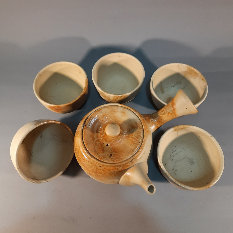 Bộ ấm trà tokoname Mogake nghệ nhân kohdo morita 320ml